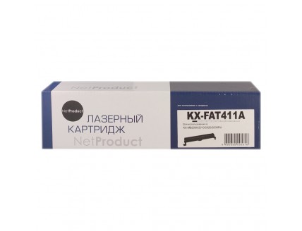 Тонер-картридж NetProduct (N-KX-FAT411A) для Panasonic KX-MB1900/2000/2020/2030/2051/2061, 2K